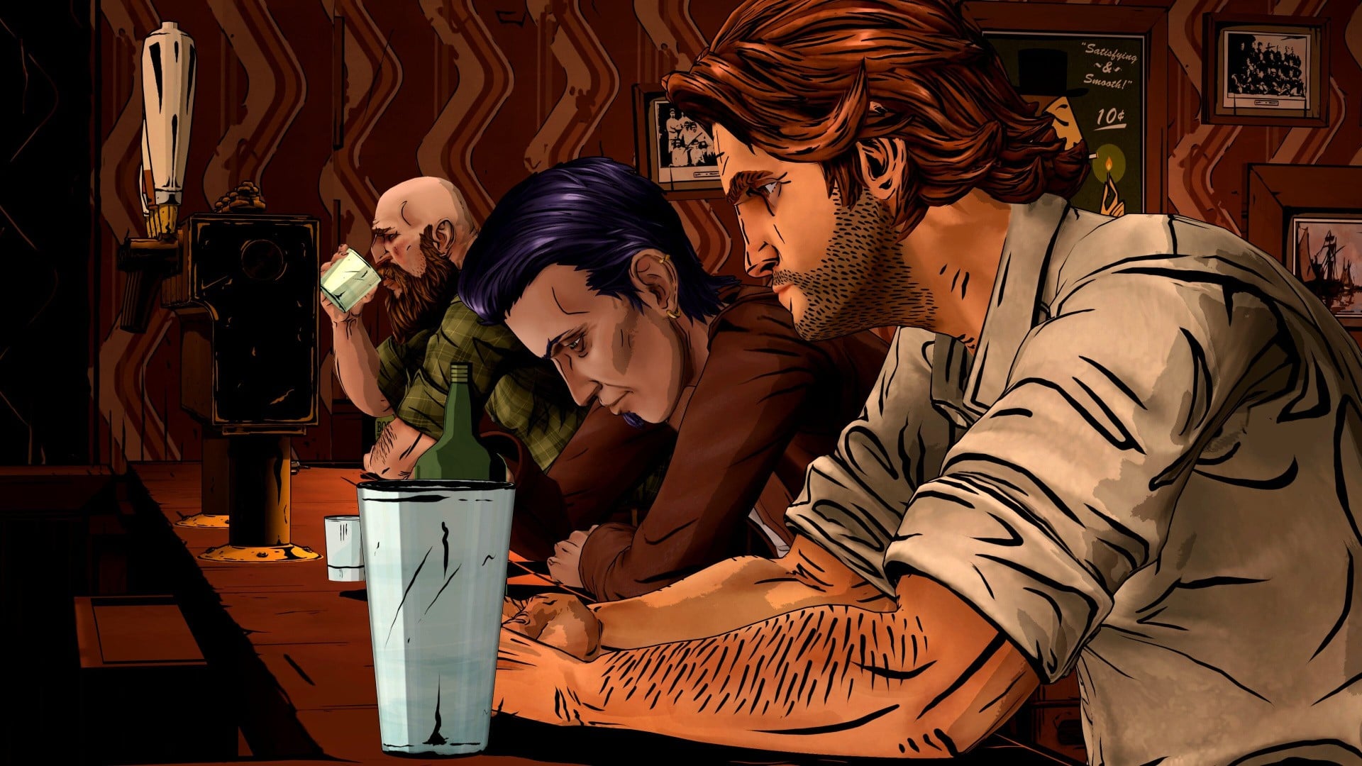 Bigby Wolf and Snow White in the shadowy world of The Wolf Among Us