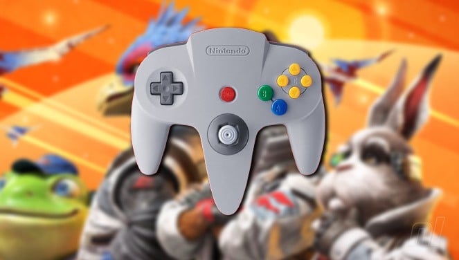 An Arwing flying through space in Star Fox on Nintendo Switch 2