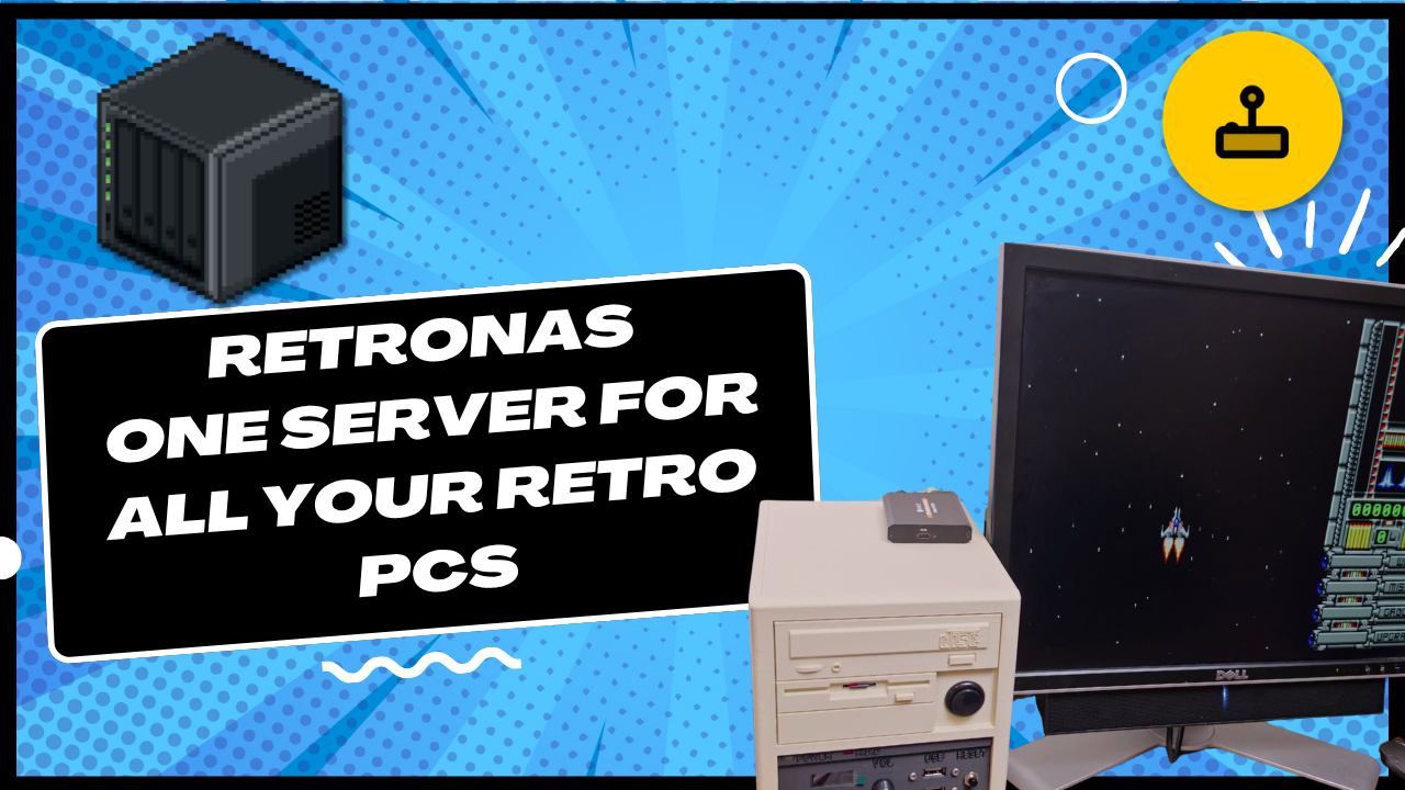 A retro PC connected to shared network storage