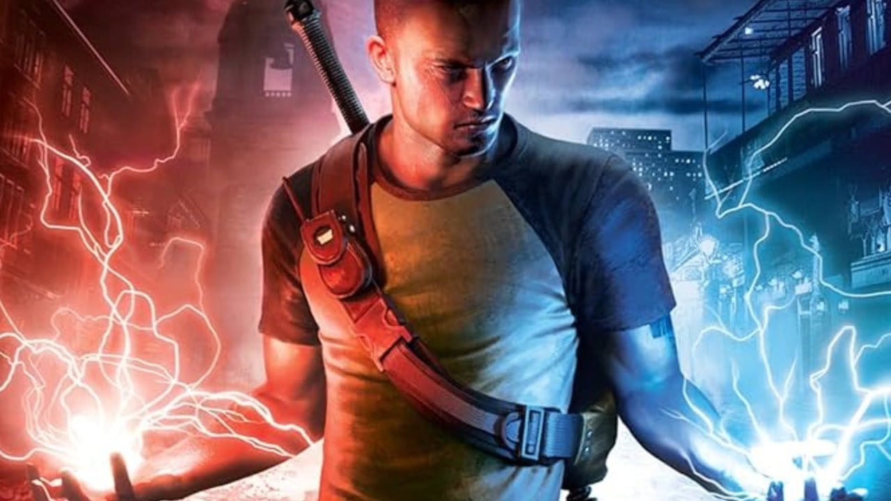 Cole MacGrath from inFAMOUS standing with electricity around his hands