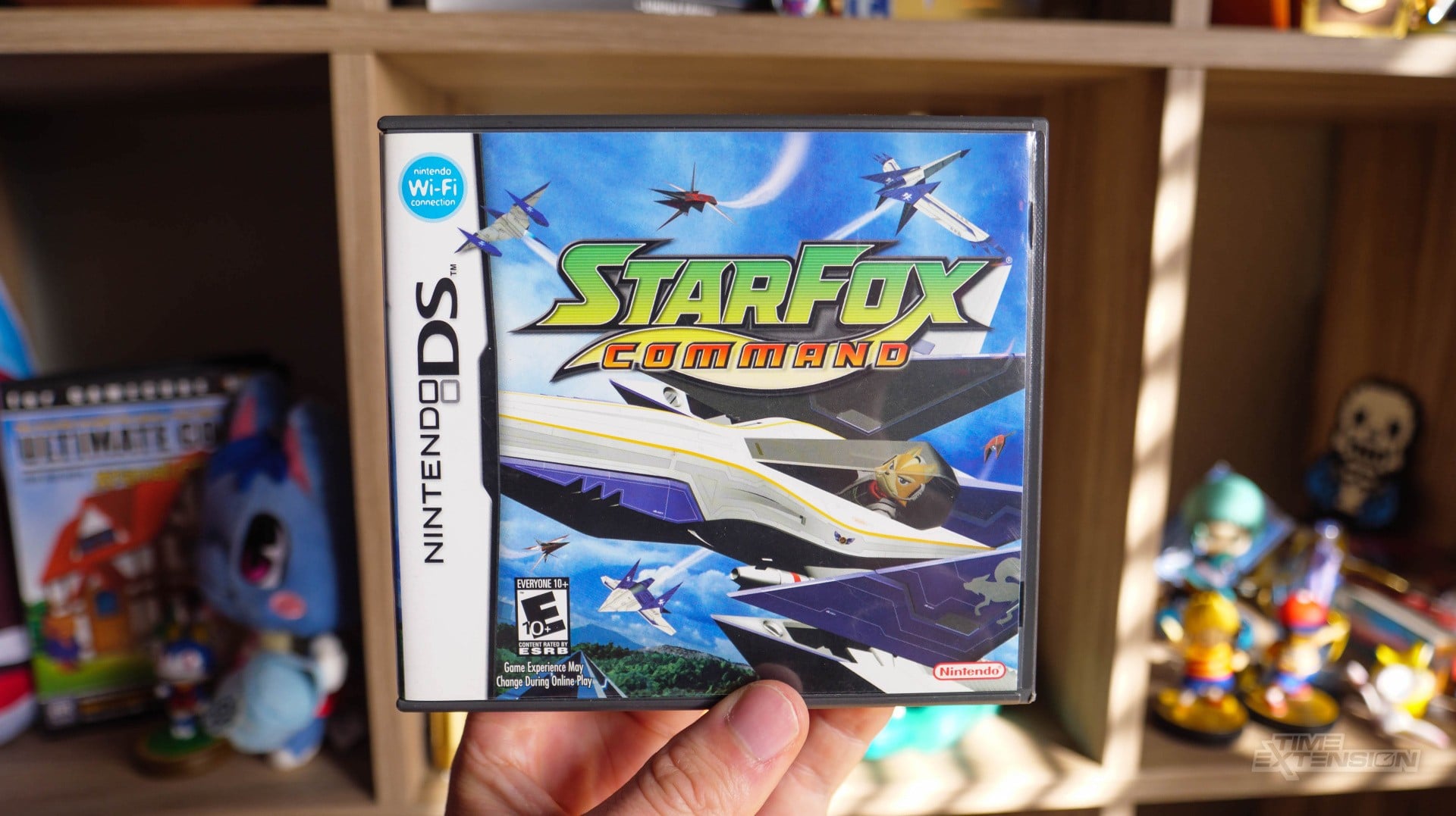 Star Fox Command on Nintendo DS with Arwing action on screen.